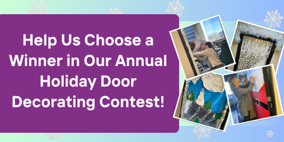 Please vote in our holiday door decorating contest!